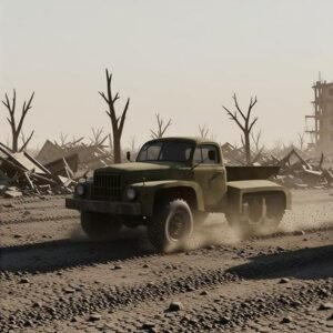 Wastelands 50 - Halftrack custom military model
