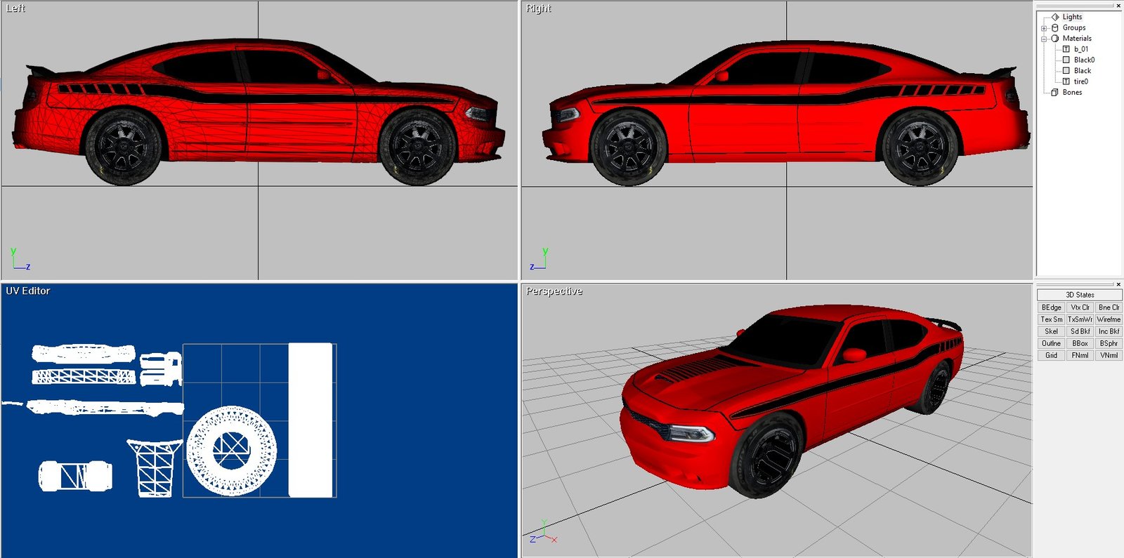 Custom Dodge Charger 2 door model Red - Image 2