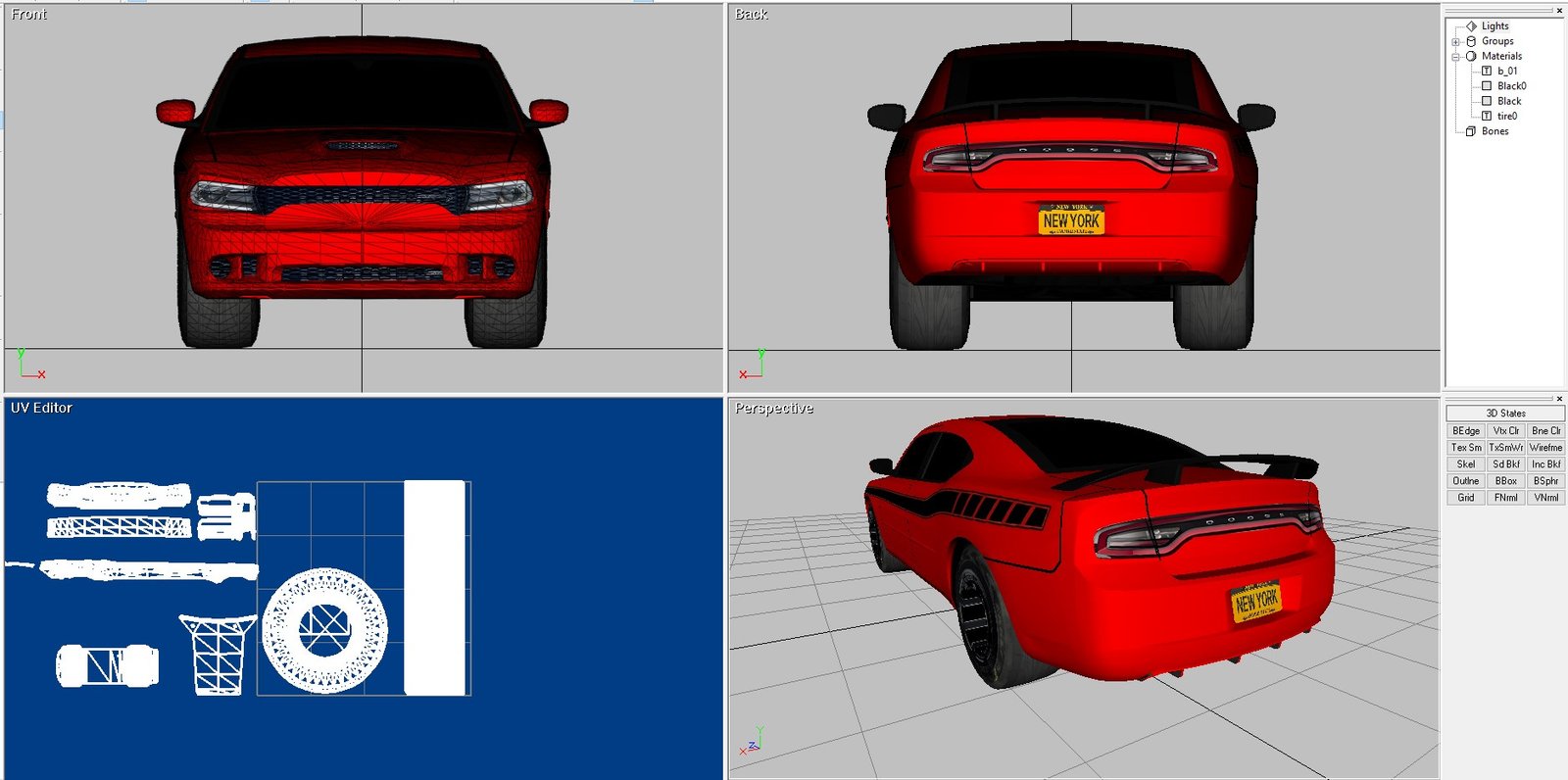 Custom Dodge Charger 2 door model Red - Image 3