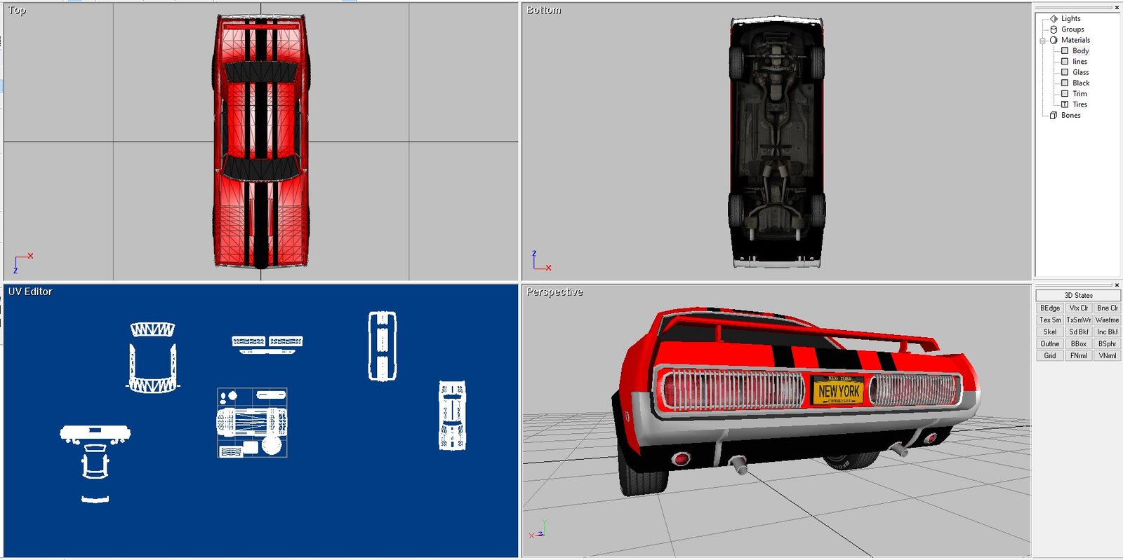 1972 Mercury Cougar sports car 3D Model - Image 4