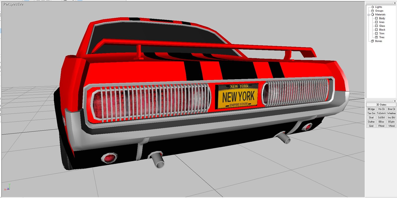 1972 Mercury Cougar sports car 3D Model - Image 5