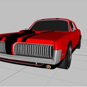1972 Mercury Cougar sports car 3D Model
