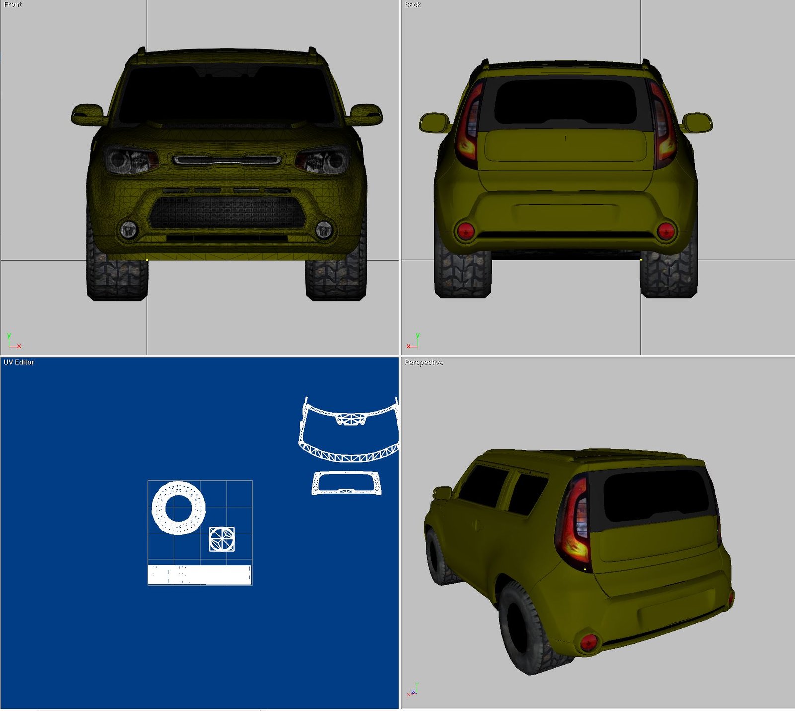 Kia Soul - Street 3D Model 4 dr - Image 13