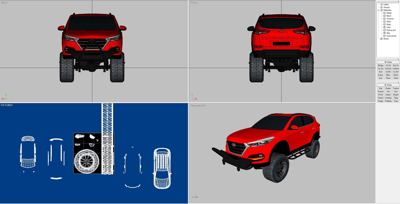 Lifted off-road Hyundai Tucson - 3D Model - Image 2