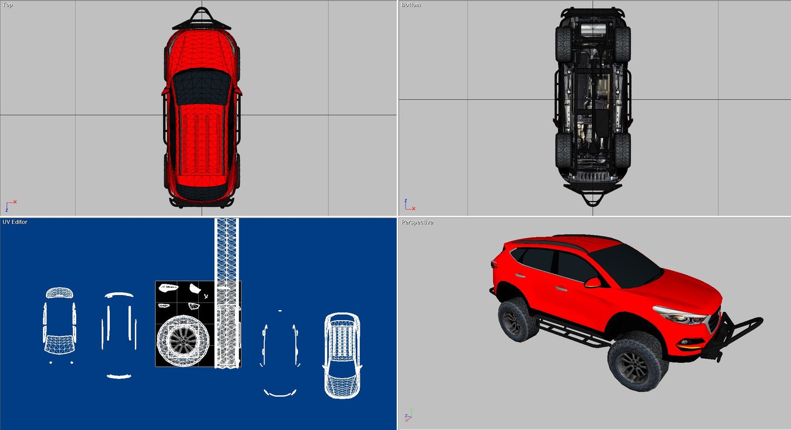 Lifted off-road Hyundai Tucson - 3D Model - Image 3
