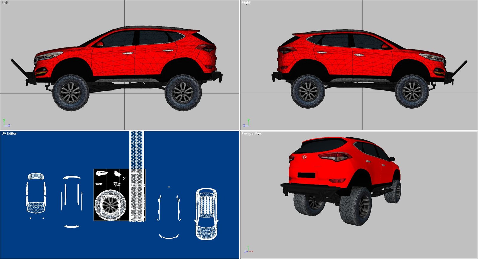 Lifted off-road Hyundai Tucson - 3D Model - Image 4