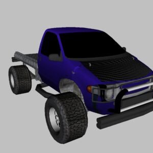 Blue Van Pickup - Half van truck
