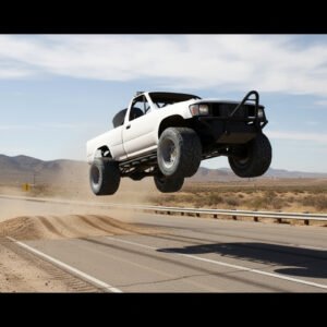 White Toyota Off-Road race truck 3D Model