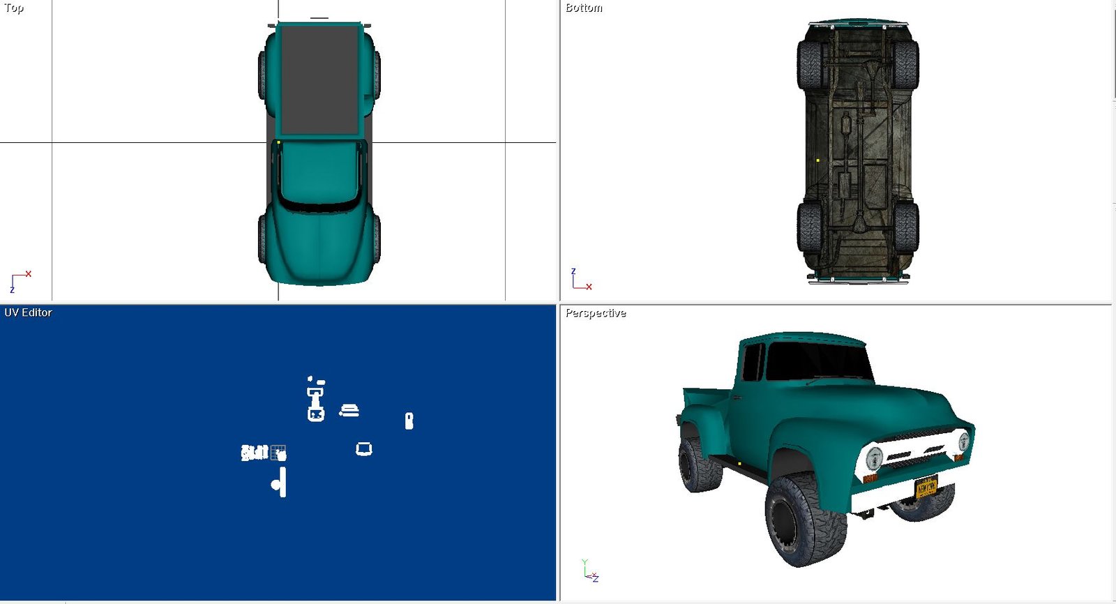 1956 Ford Truck - Step-Side 3D Model - Image 3