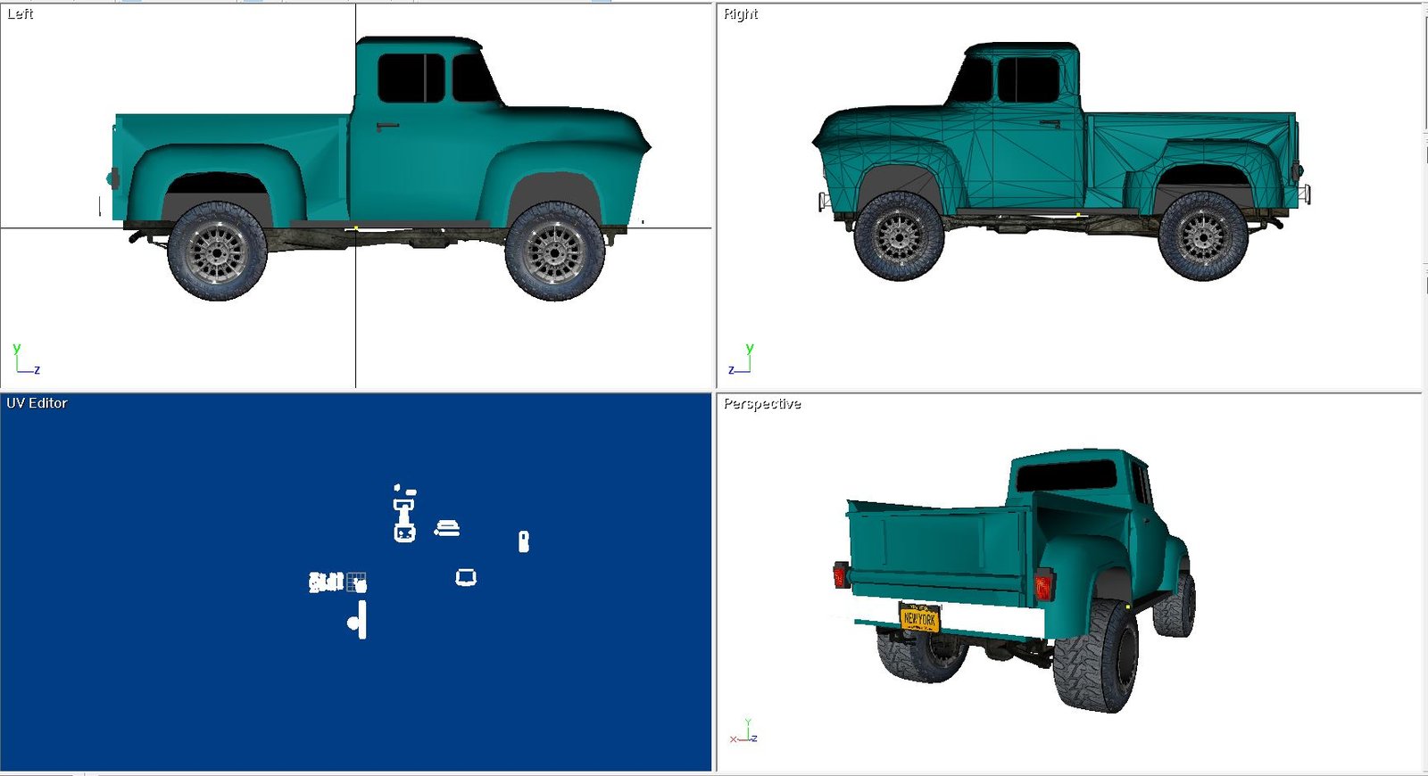 1956 Ford Truck - Step-Side 3D Model - Image 4