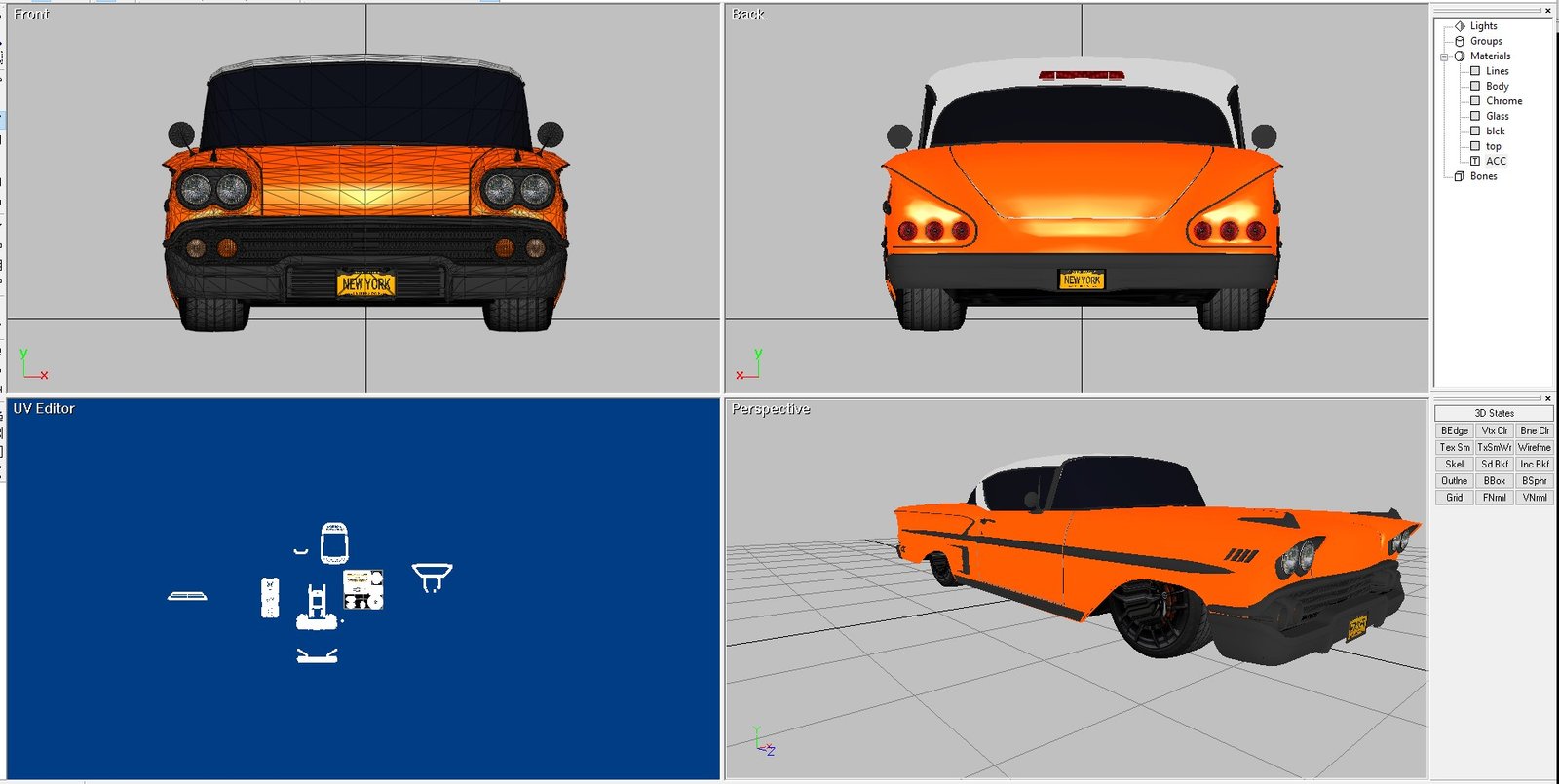 1958 Chevy Belair 2 door 3D Model - Image 9