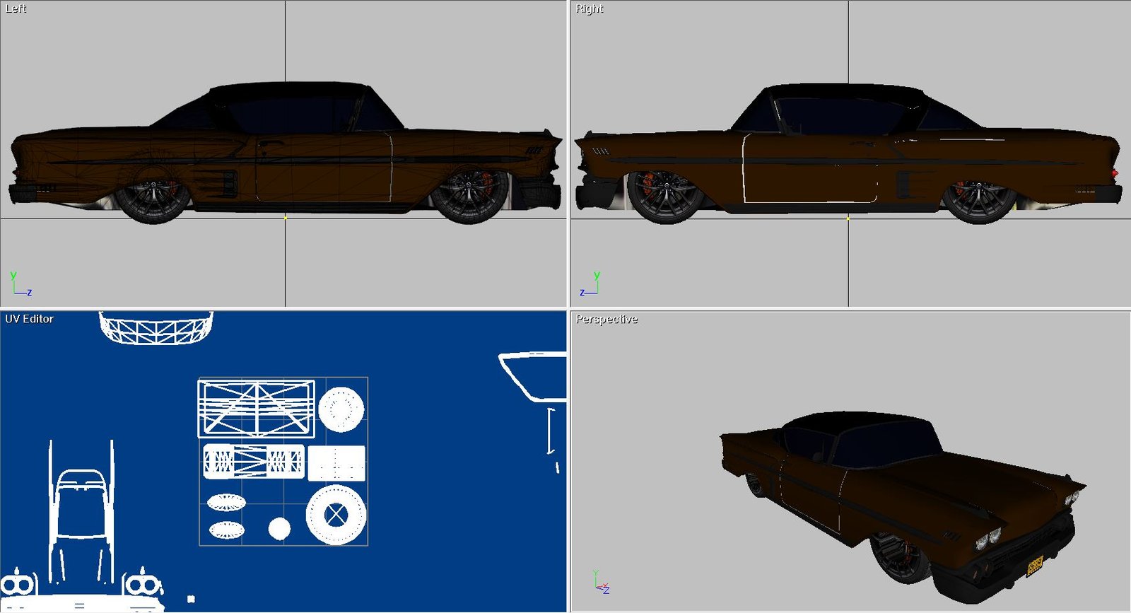 1958 Chevy Belair 2 door 3D Model - Image 11