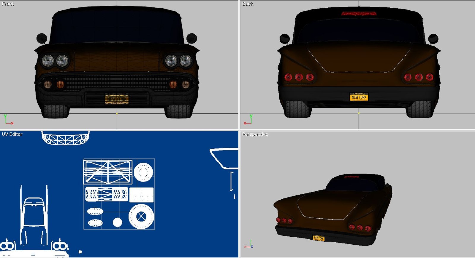 1958 Chevy Belair 2 door 3D Model - Image 12
