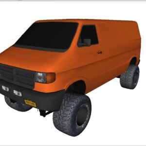 Dodge Van off-Road Lifted 3D Model