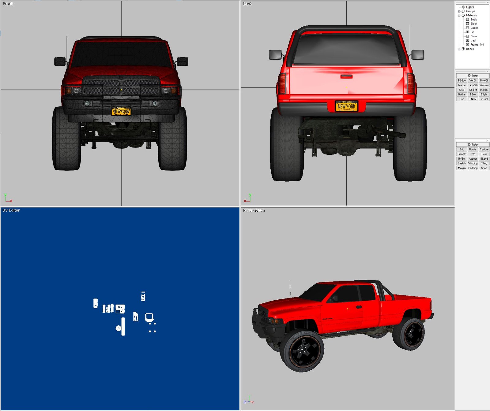 Dodge 4X4 Extended cab pickup truck model - Image 2