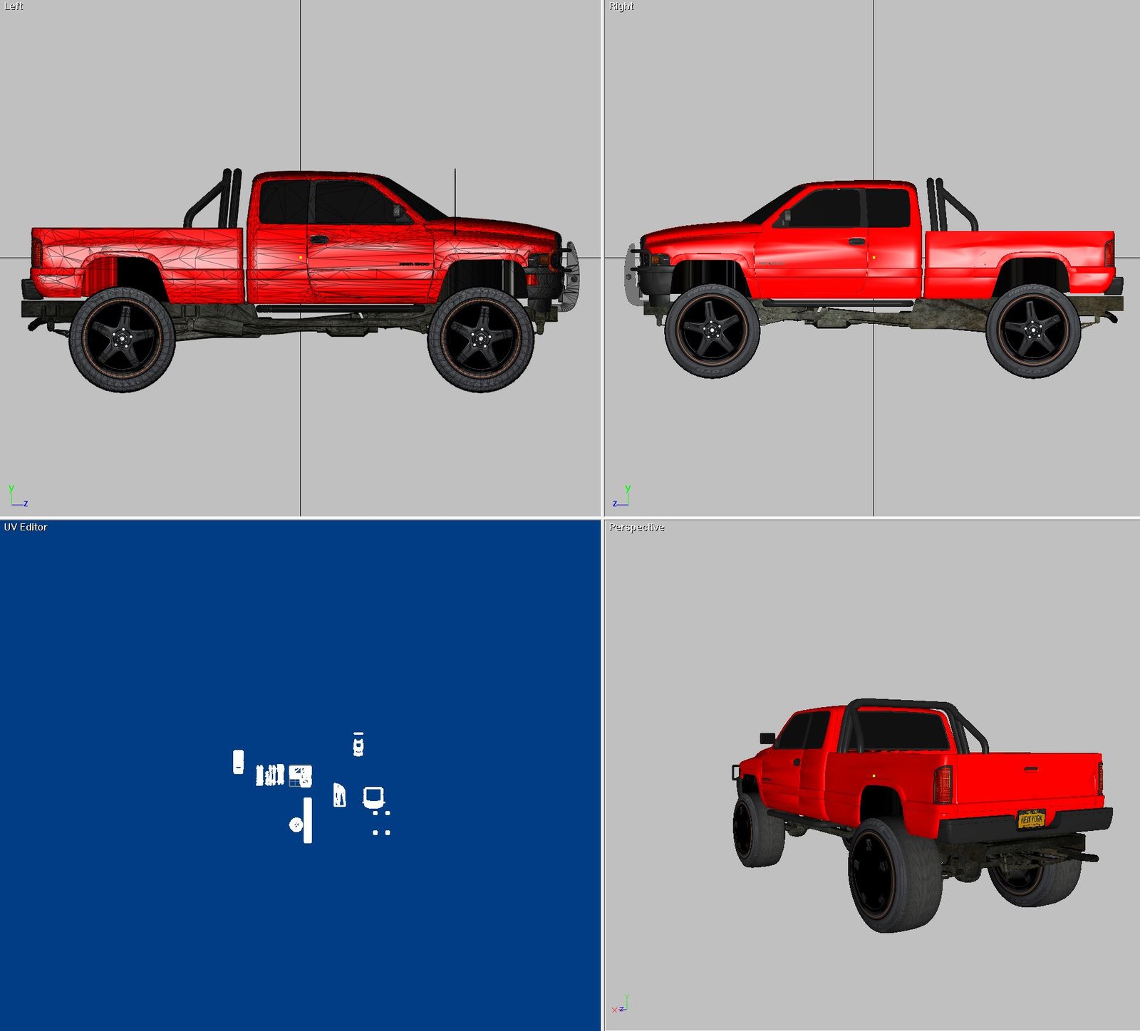 Dodge 4X4 Extended cab pickup truck model - Image 3