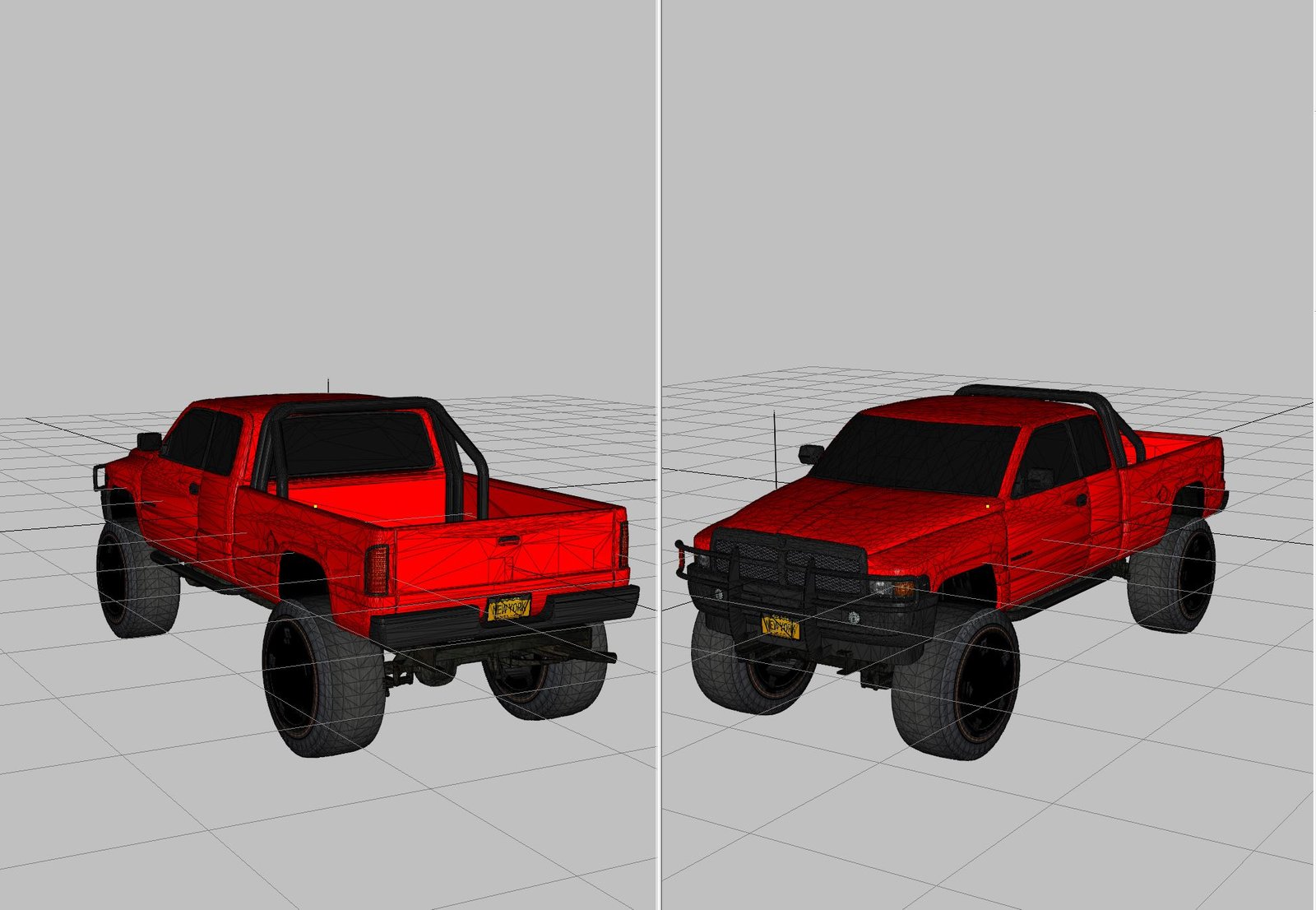 Dodge 4X4 Extended cab pickup truck model