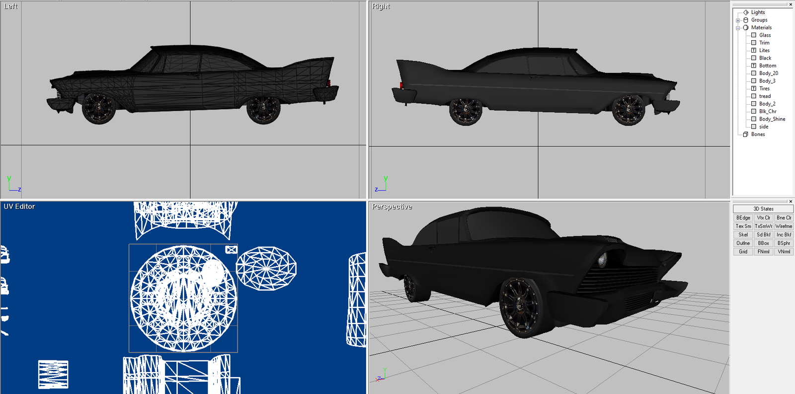 Murdered out 1957 Plymouth Fury 3D Model - Image 6