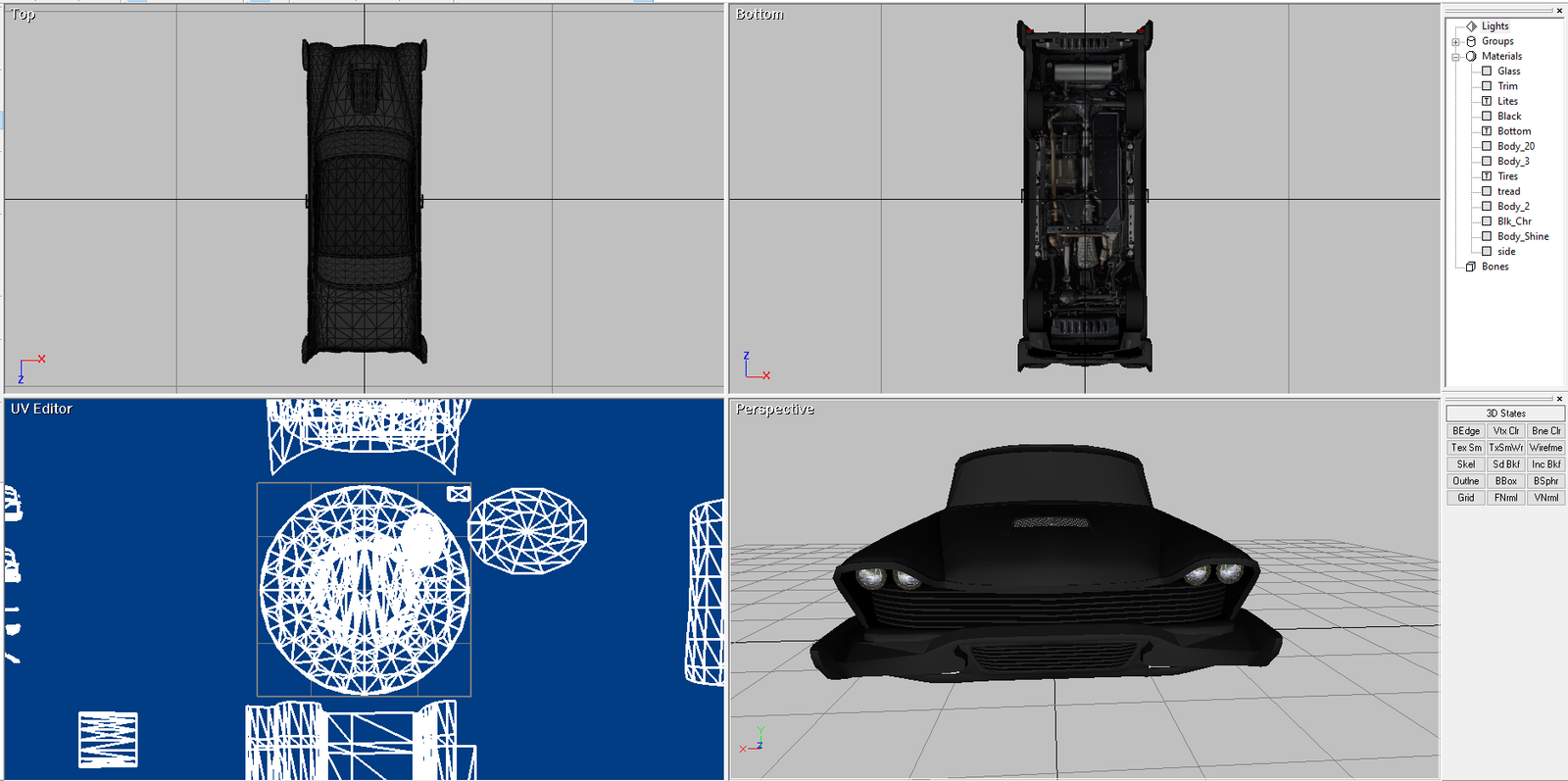 Murdered out 1957 Plymouth Fury 3D Model - Image 3