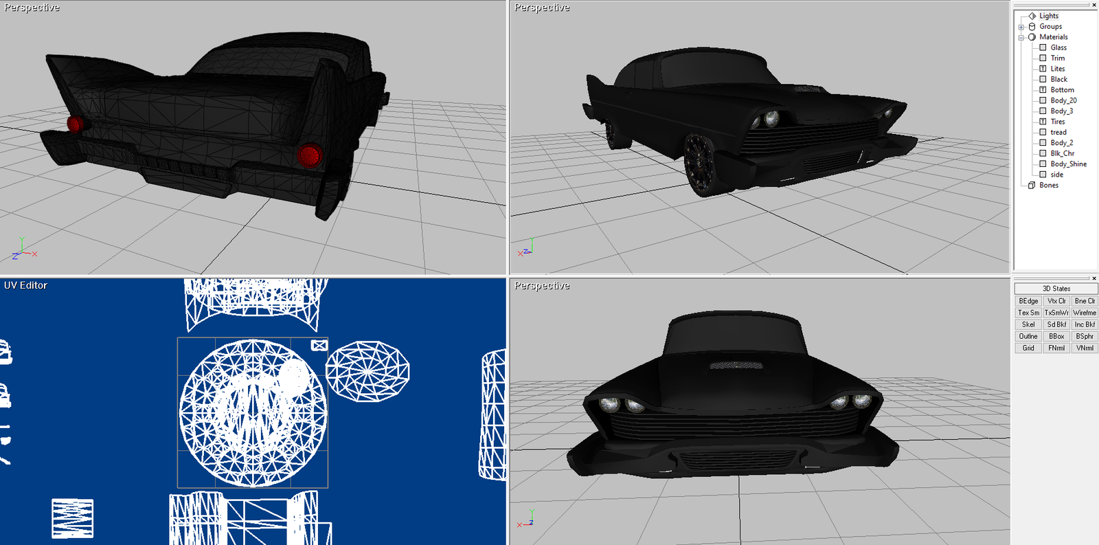 Murdered out 1957 Plymouth Fury 3D Model - Image 4