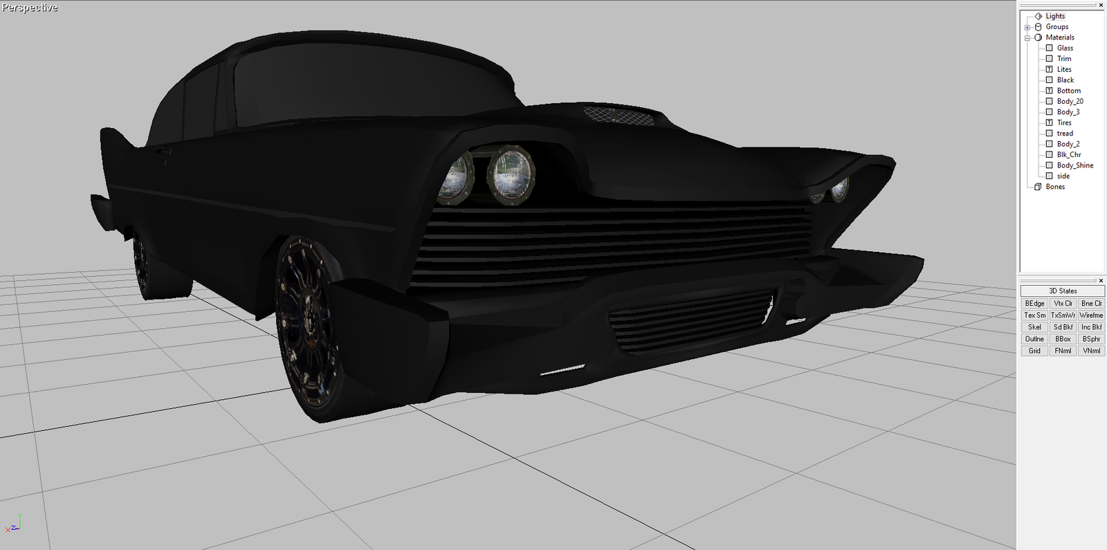 Murdered out 1957 Plymouth Fury 3D Model