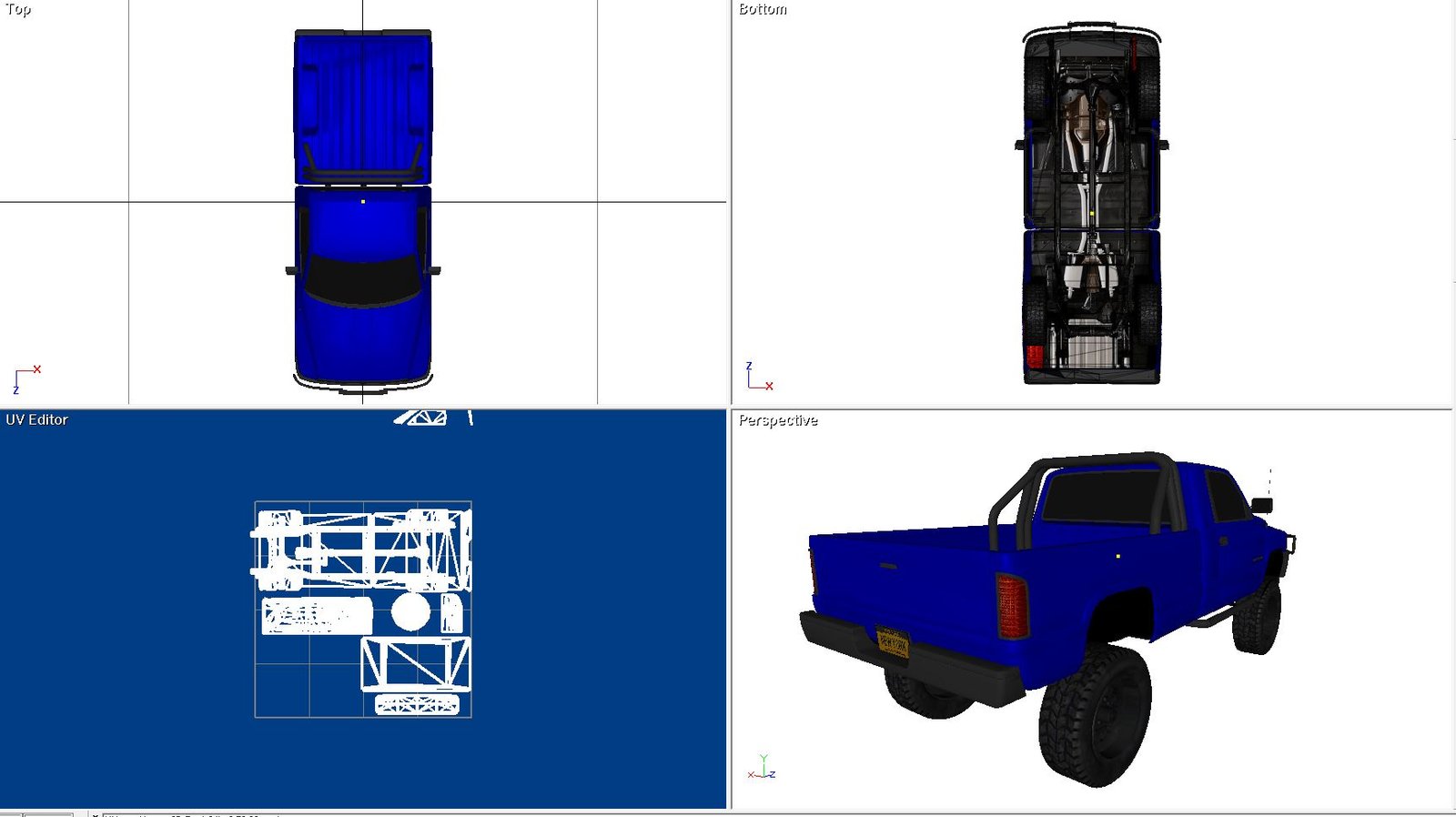 Dodge 4X4 Regular cab pickup Truck 3D Model - Image 4