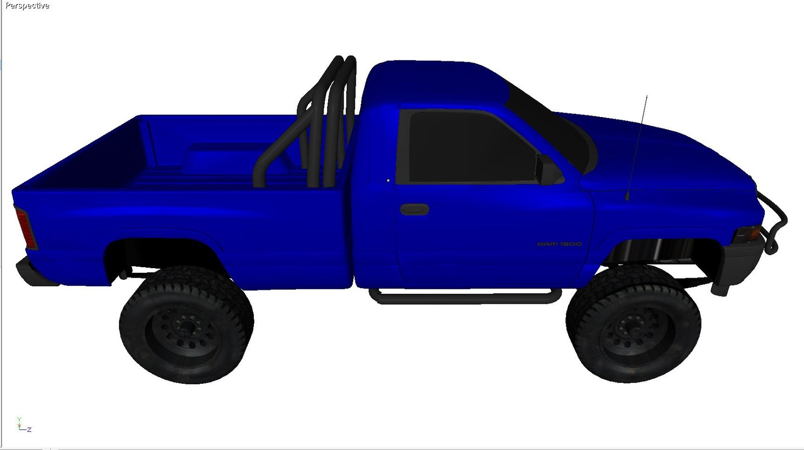 Dodge 4X4 Regular cab pickup Truck 3D Model - Image 5