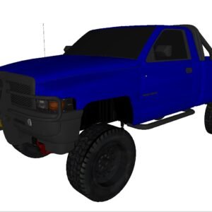 Dodge 4X4 Regular cab pickup Truck 3D Model