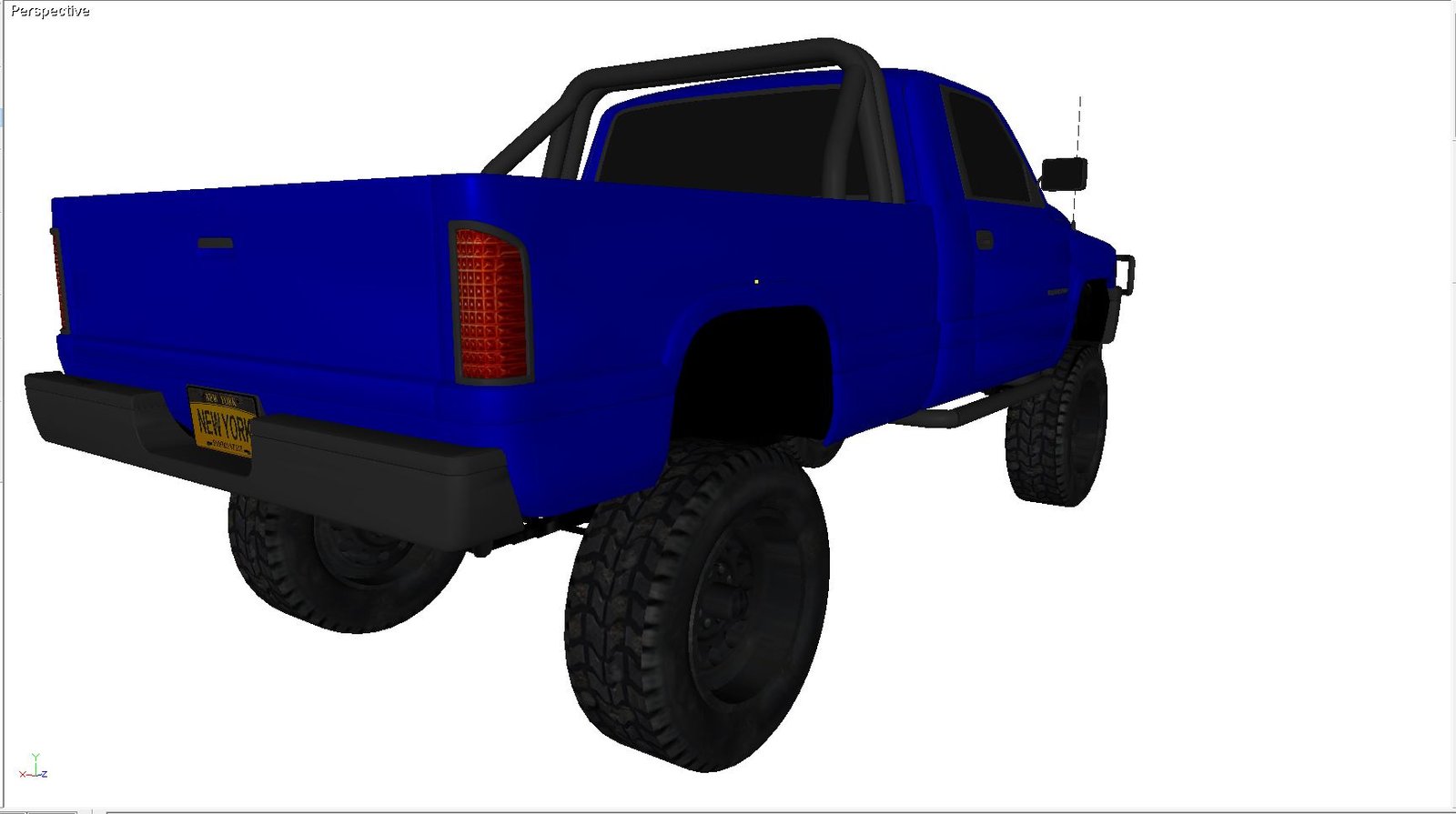 Dodge 4X4 Regular cab pickup Truck 3D Model - Image 7