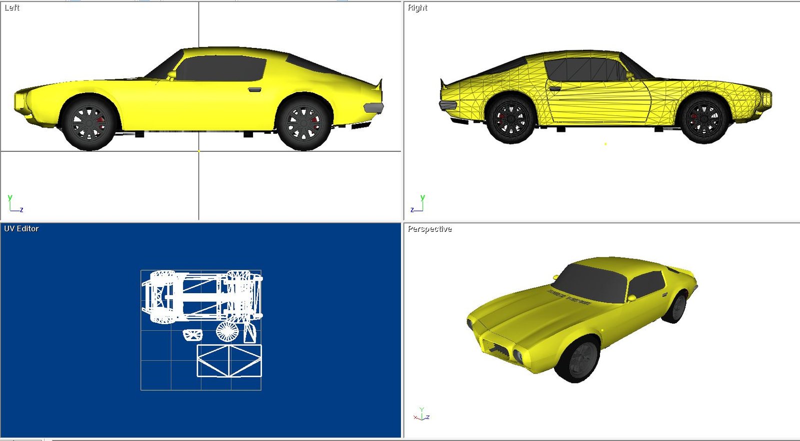 1970 Pontiac Firebird 3D Model - Image 4