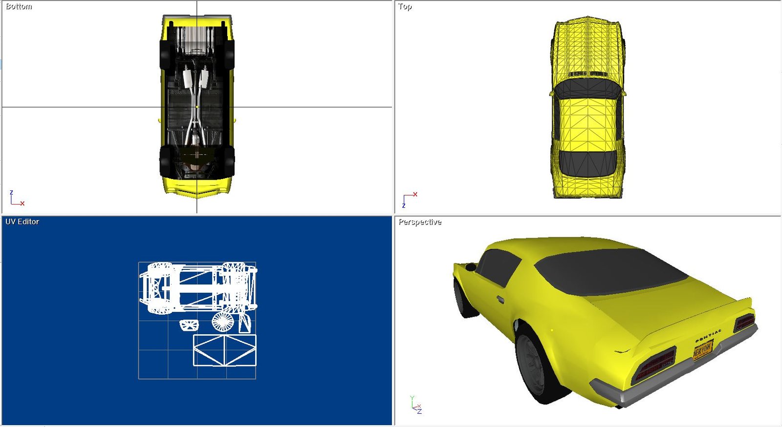 1970 Pontiac Firebird 3D Model - Image 5