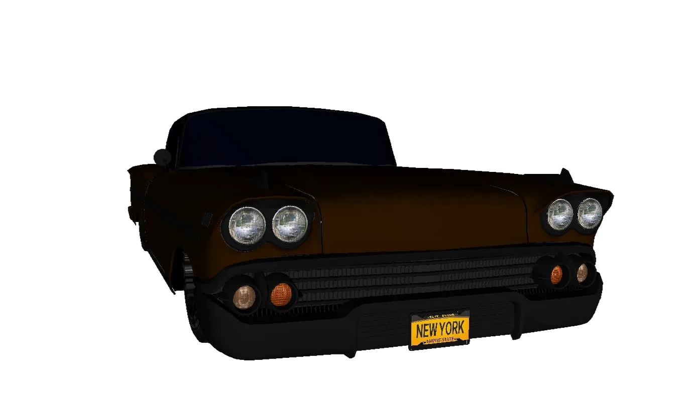 1958 Chevy Belair 2 door 3D Model - Image 4