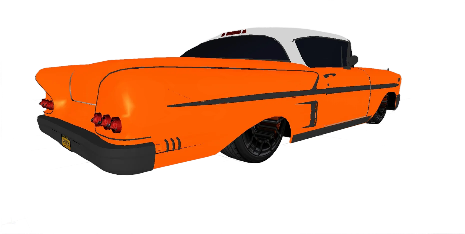 1958 Chevy Belair 2 door 3D Model - Image 5