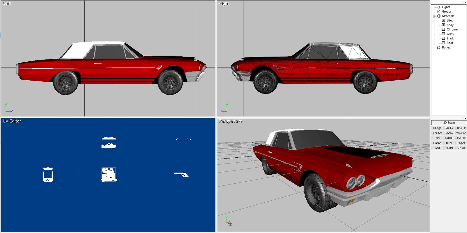Classic Ford Thunderbird 3D Model - Image 10