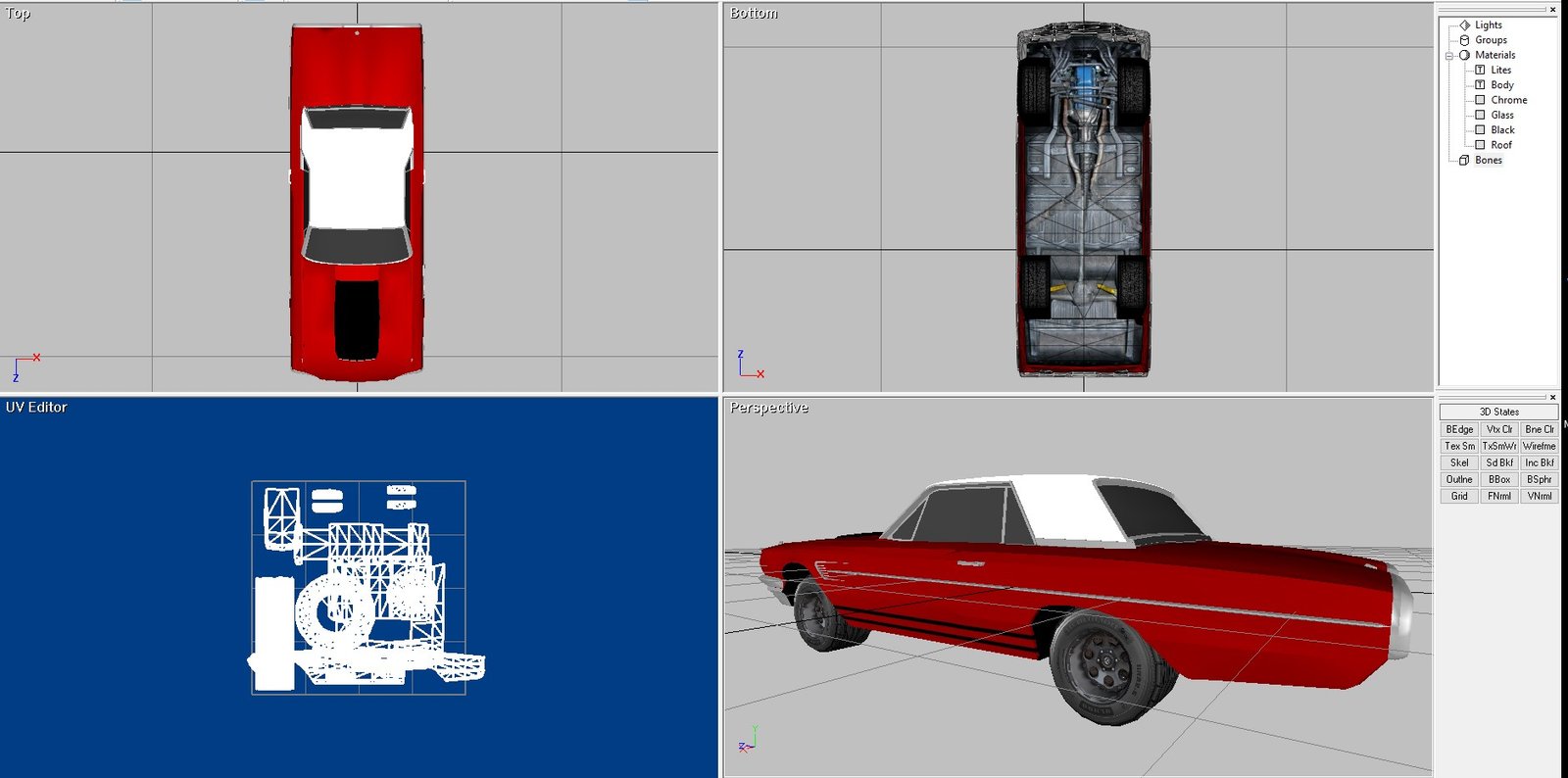 Classic Ford Thunderbird 3D Model - Image 2