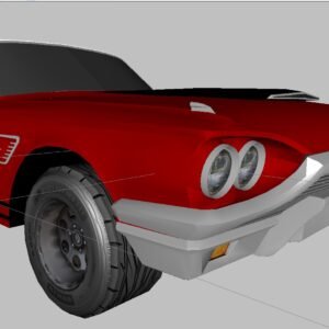 Classic Ford Thunderbird 3D Model