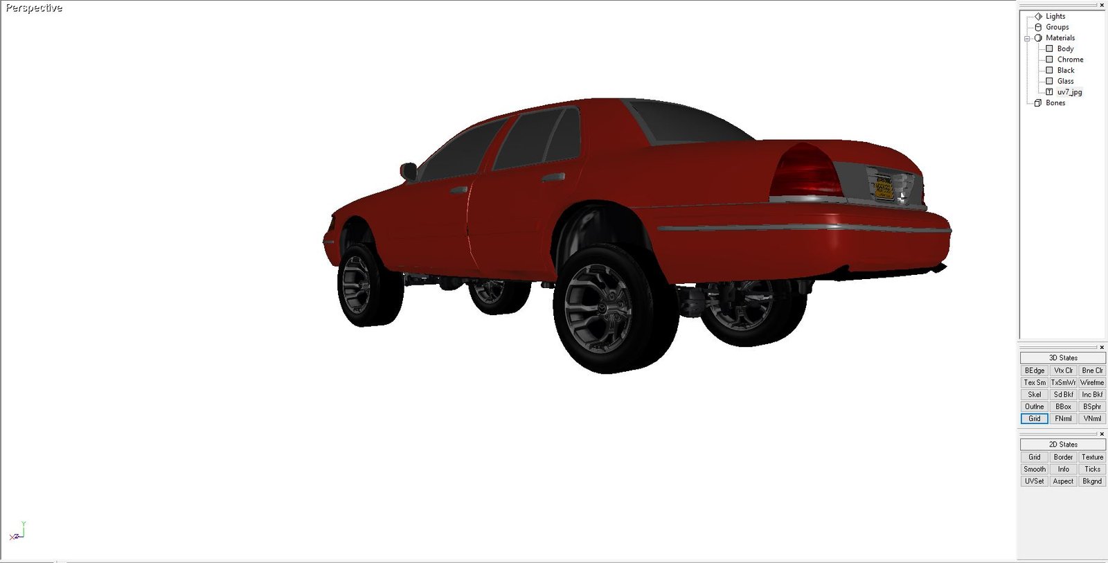 Crown Victoria Donk 3D X model - Ford - Image 2