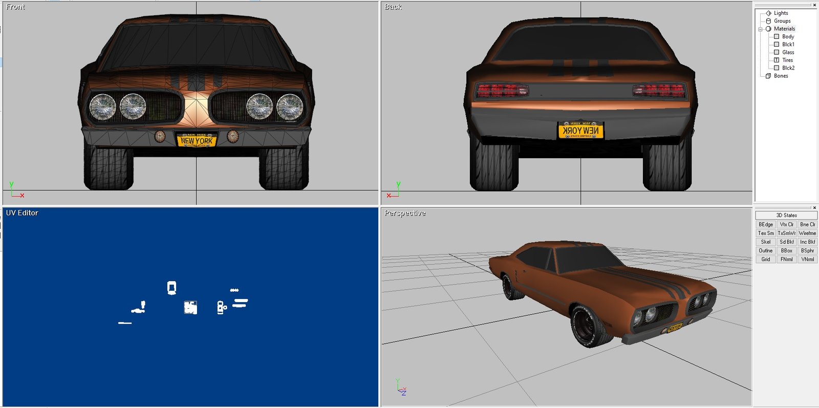 1968 Dodge Coronet coupe 3D Model - Image 2