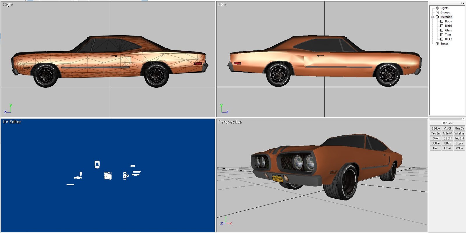 1968 Dodge Coronet coupe 3D Model - Image 3