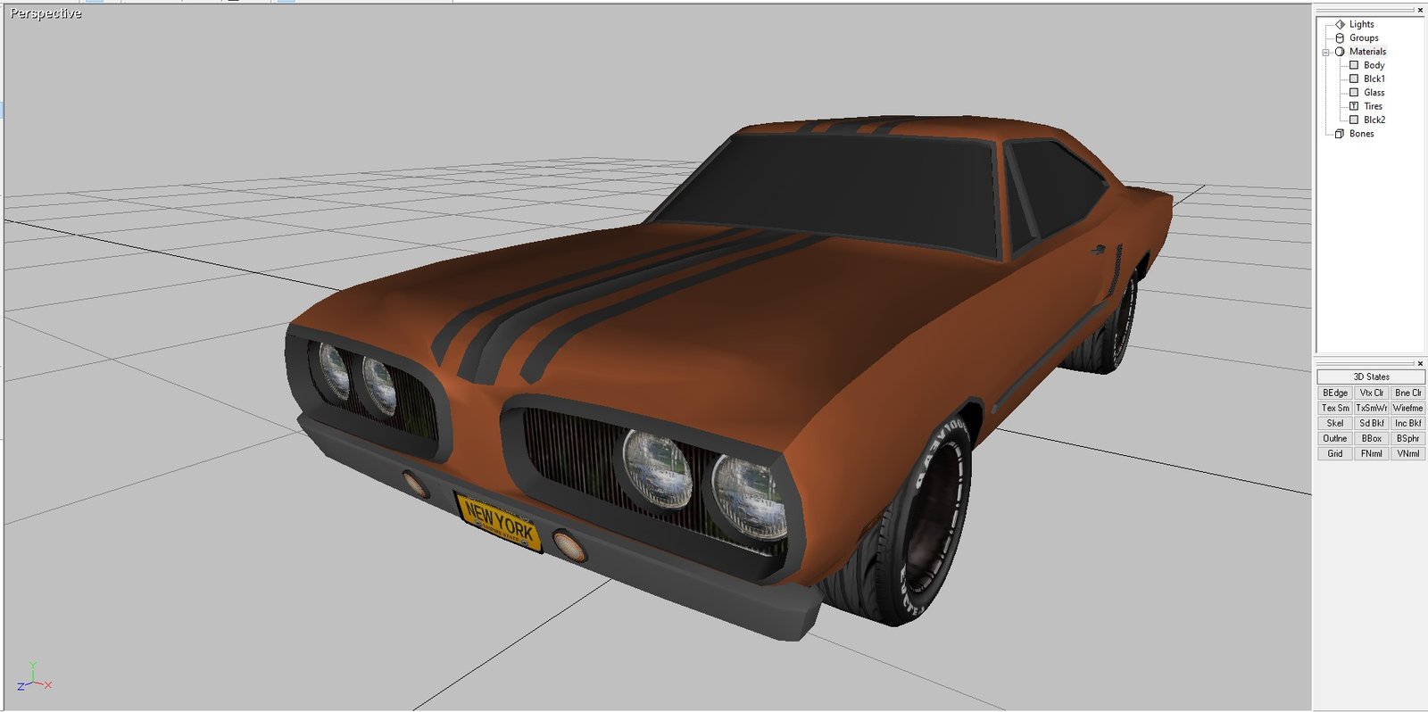 1968 Dodge Coronet coupe 3D Model