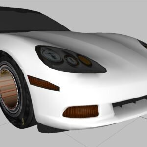 2006 Chevrolet Corvette 3D Model white